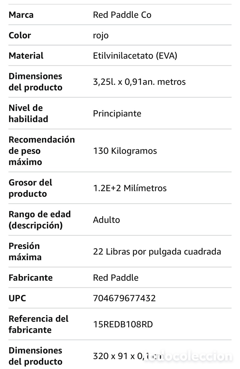 Coleccionismo deportivo: Tabla Paddle Surf Red Paddle Co 108 Ride - Foto 10