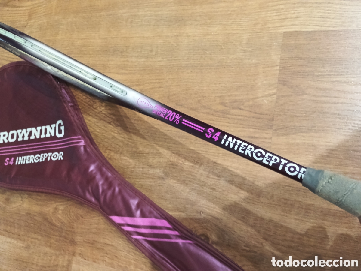 Coleccionismo deportivo: Raqueta Squash Browning S4 Interceptor - Foto 2