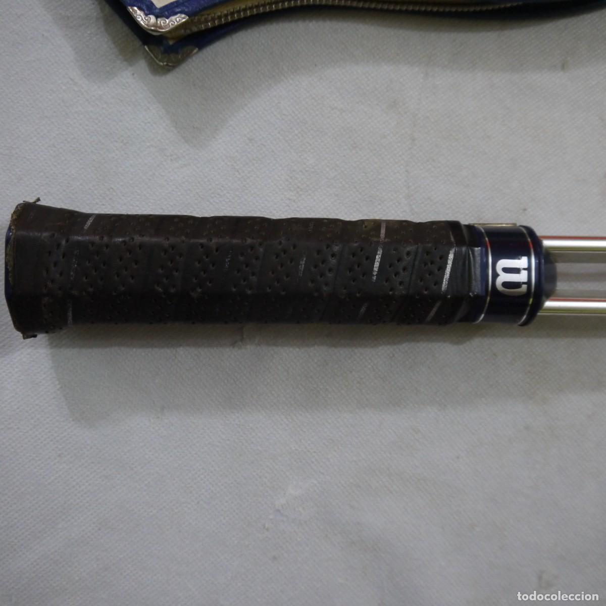 Coleccionismo deportivo: RAQUETA DE SQUASH WILSON DE ALUMINIO CON FUNDA - Foto 5