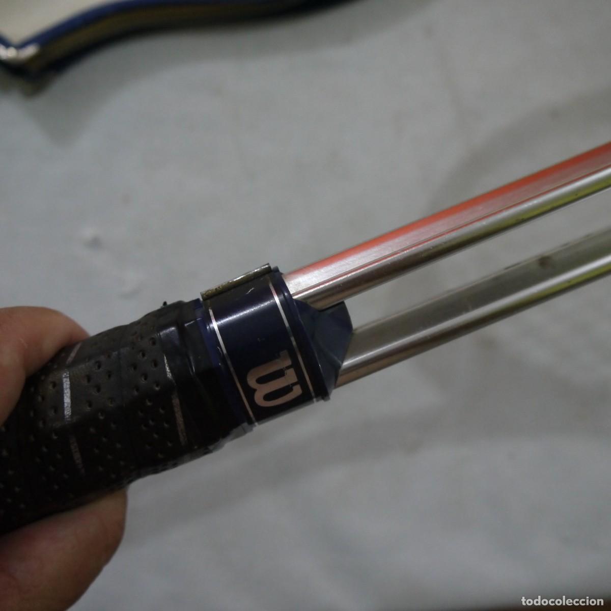 Coleccionismo deportivo: RAQUETA DE SQUASH WILSON DE ALUMINIO CON FUNDA - Foto 8