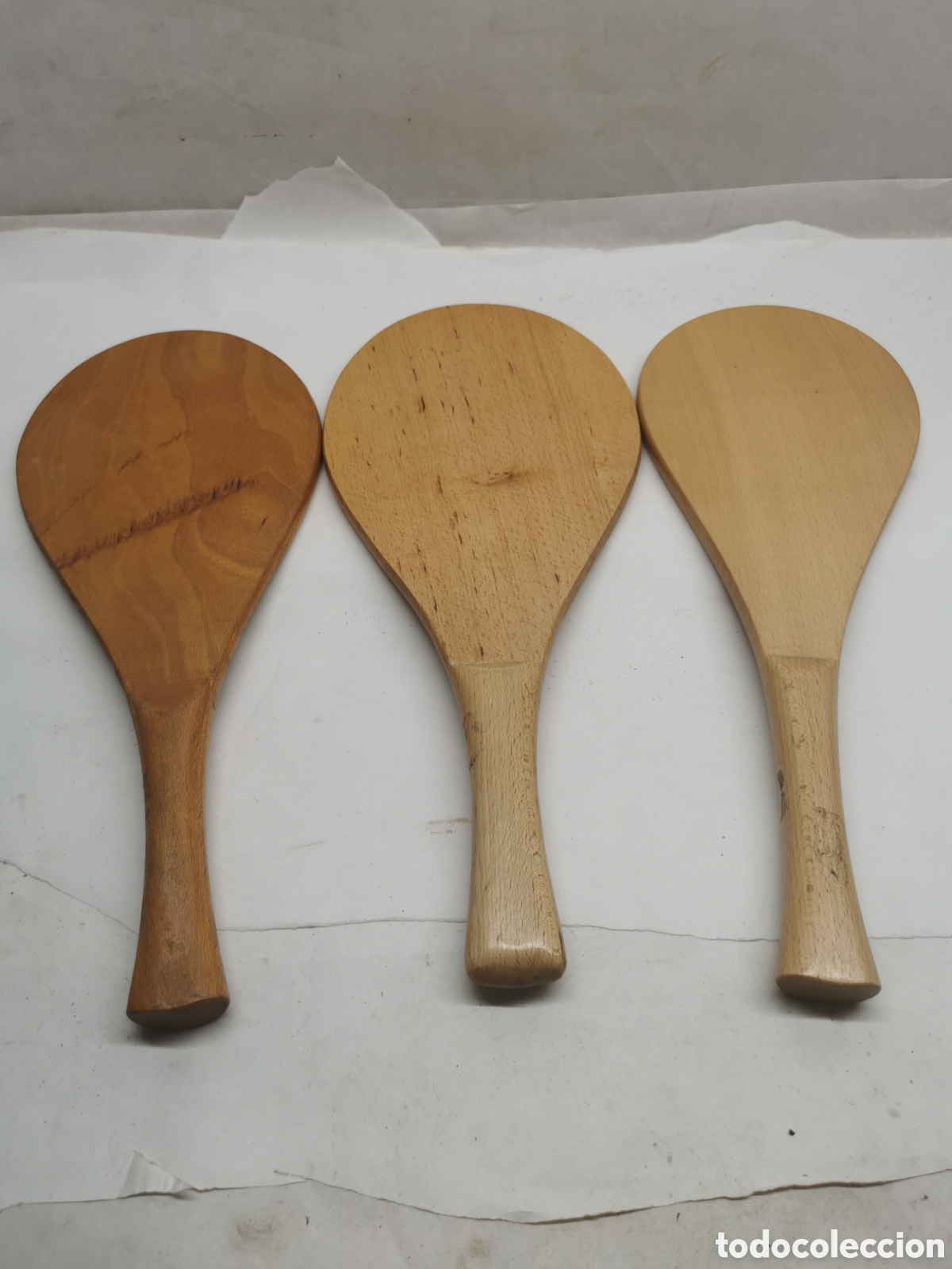 Coleccionismo deportivo: 3 palas de madera sin estrenar - Foto 6