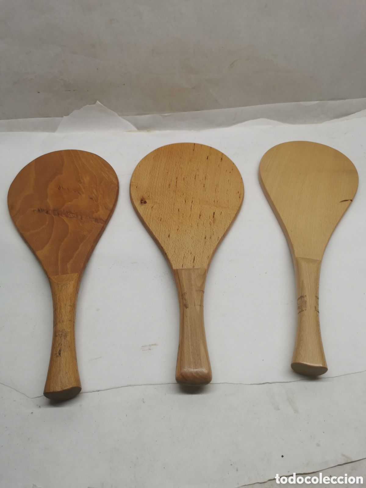 Coleccionismo deportivo: 3 palas de madera sin estrenar - Foto 1