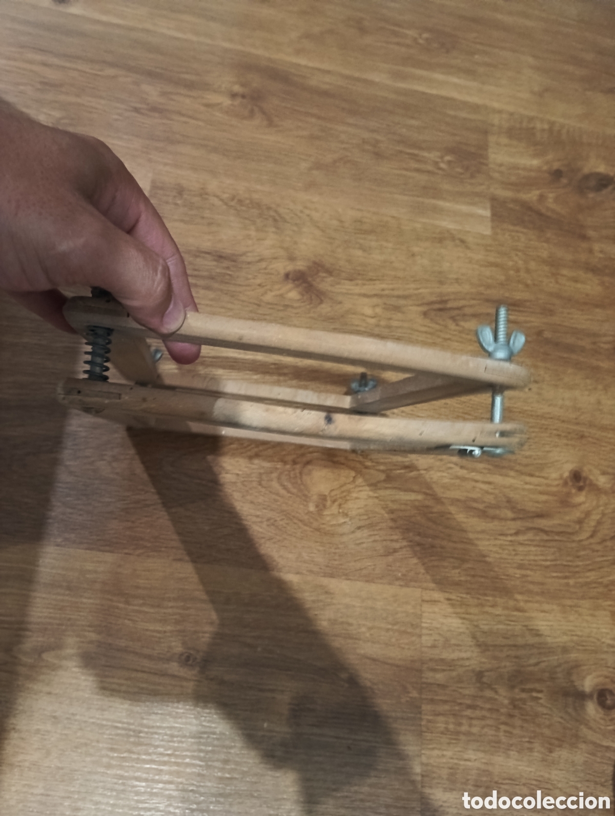 Coleccionismo deportivo: Tensor de raqueta madera antiguo - Foto 2