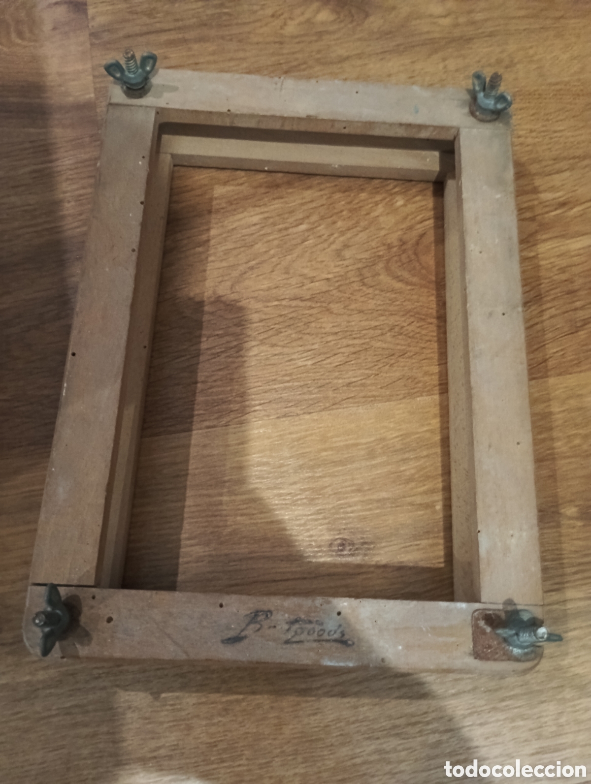 Coleccionismo deportivo: Tensor de raqueta madera antiguo - Foto 1
