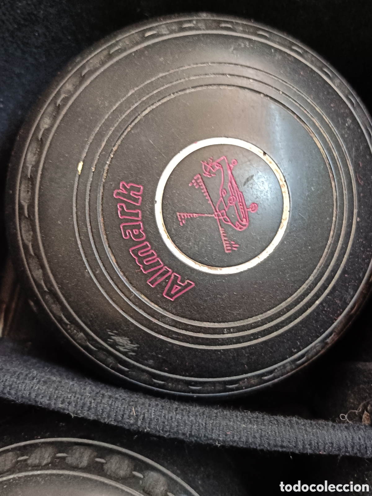 Coleccionismo deportivo: Conjunto de 8 Bolas inglesas con su bolsa original. - Foto 5