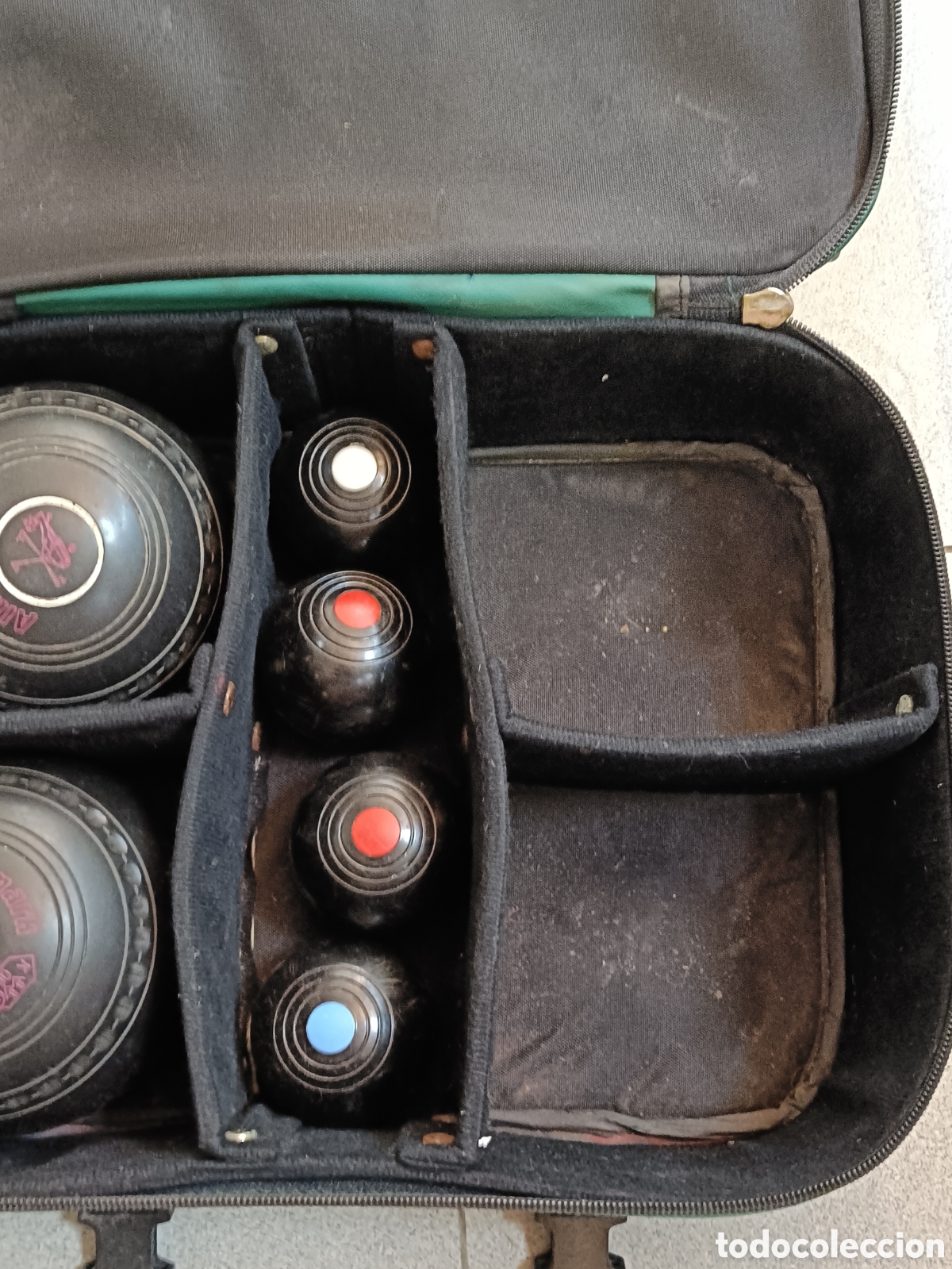 Coleccionismo deportivo: Conjunto de 8 Bolas inglesas con su bolsa original. - Foto 13