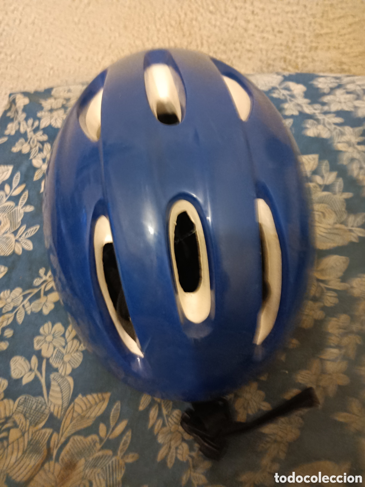 Coleccionismo deportivo: Casco azul para Bicicleta - Foto 1