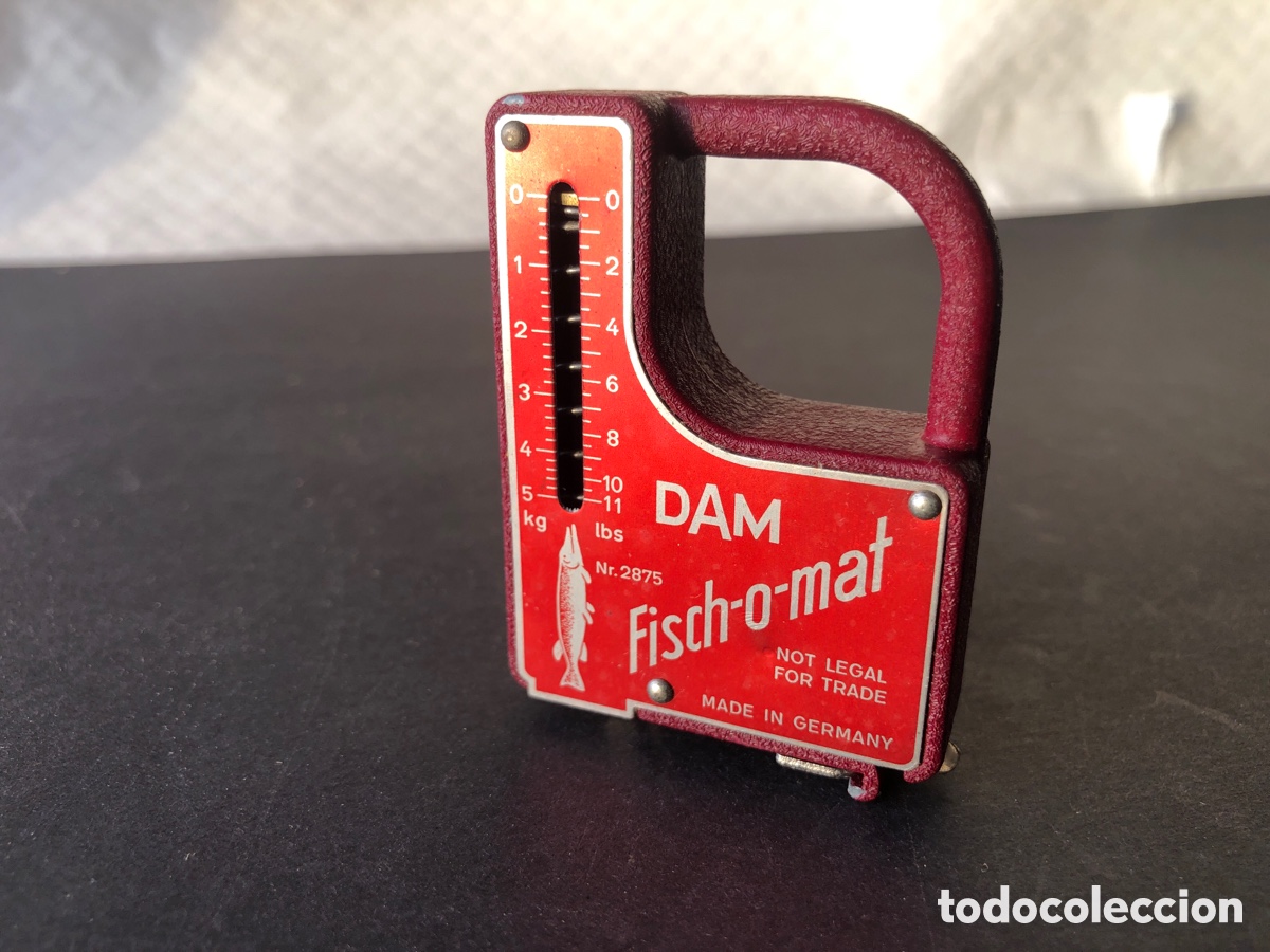 Coleccionismo deportivo: Antigua bascula de pesca DAM - Foto 1