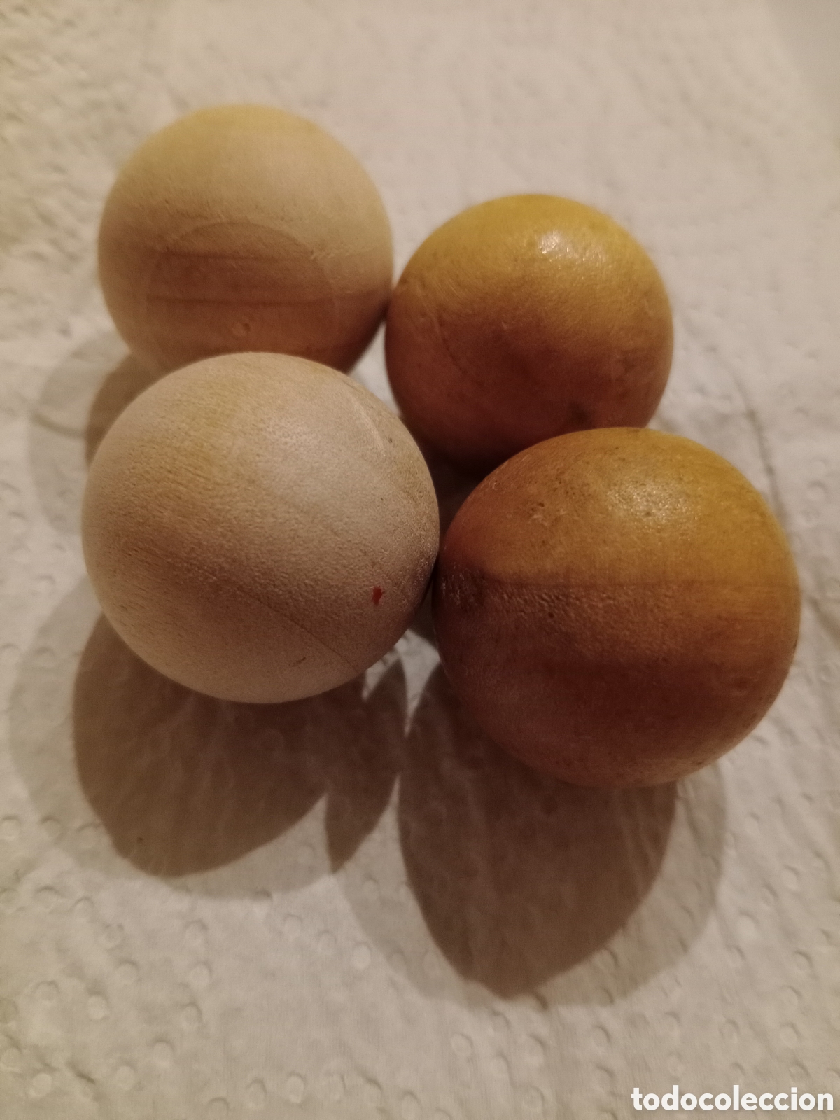 Coleccionismo deportivo: *️⃣4 BOLICHES de MADERA (4x8&euro;) - Foto 1