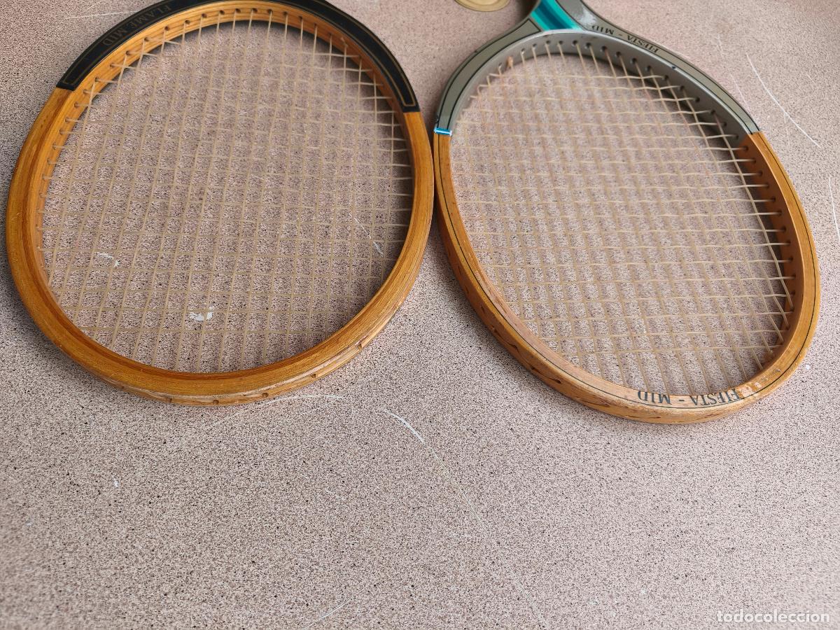 Coleccionismo deportivo: 2 Raquetas de tenis Dunlop madera - Foto 2