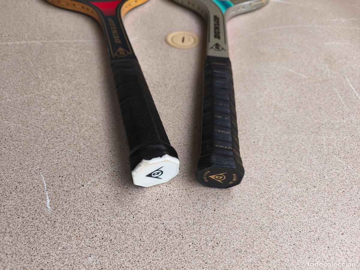 Coleccionismo deportivo: 2 Raquetas de tenis Dunlop madera - Foto 3