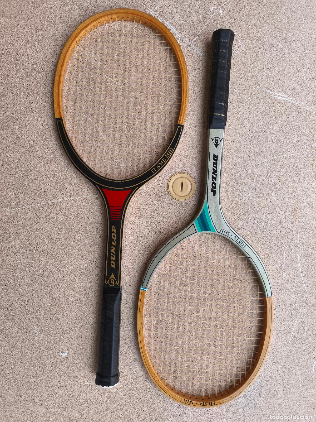 Coleccionismo deportivo: 2 Raquetas de tenis Dunlop madera - Foto 1