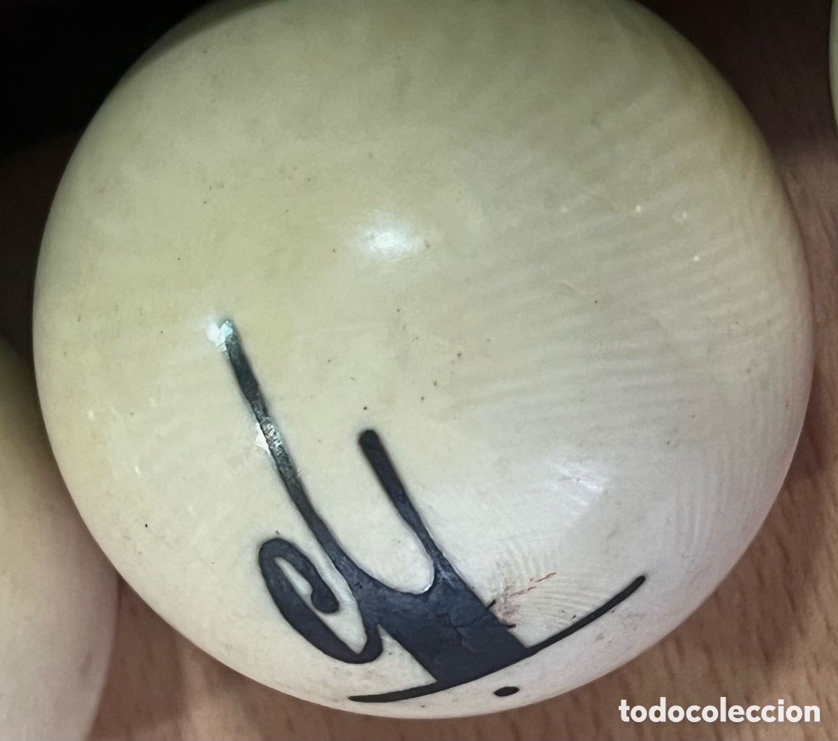 Coleccionismo deportivo: 3 BOLAS DE BILLAR SIGLO XIX CON CAJA - Foto 3