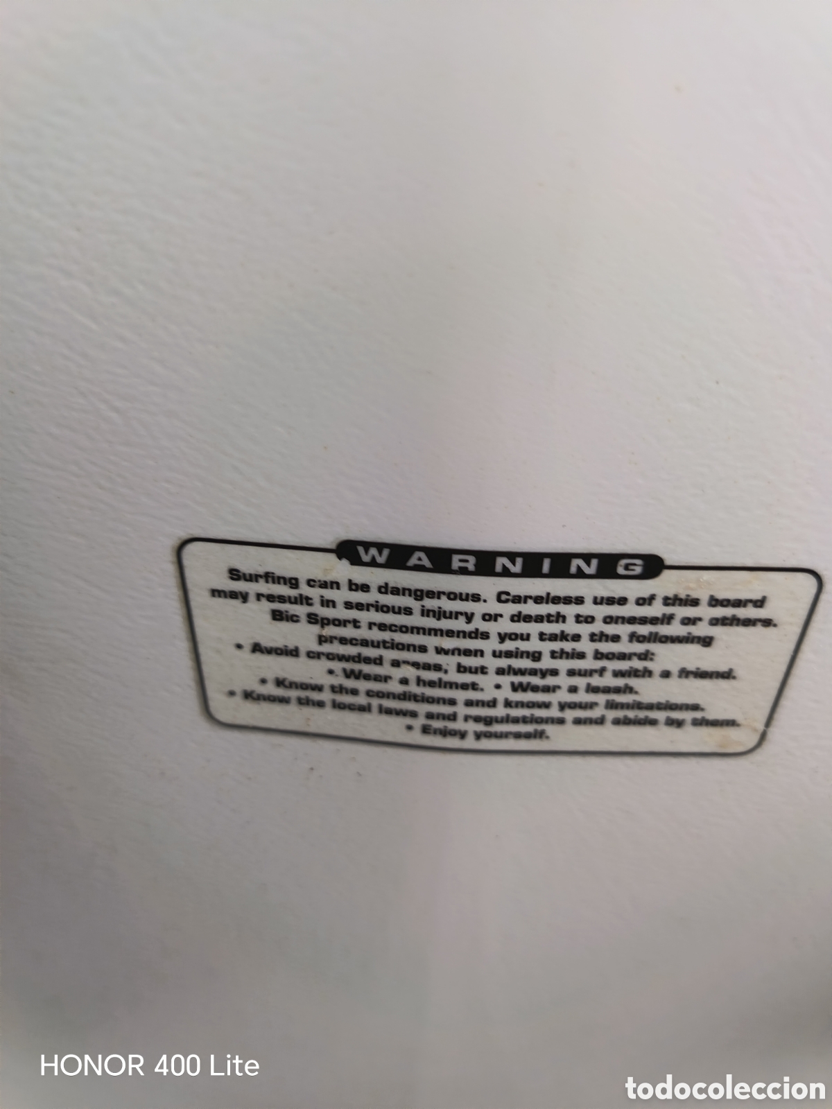 Coleccionismo deportivo: Tabla de Surf Bic Mini Malib&uacute; de 73&rdquo; - Foto 7
