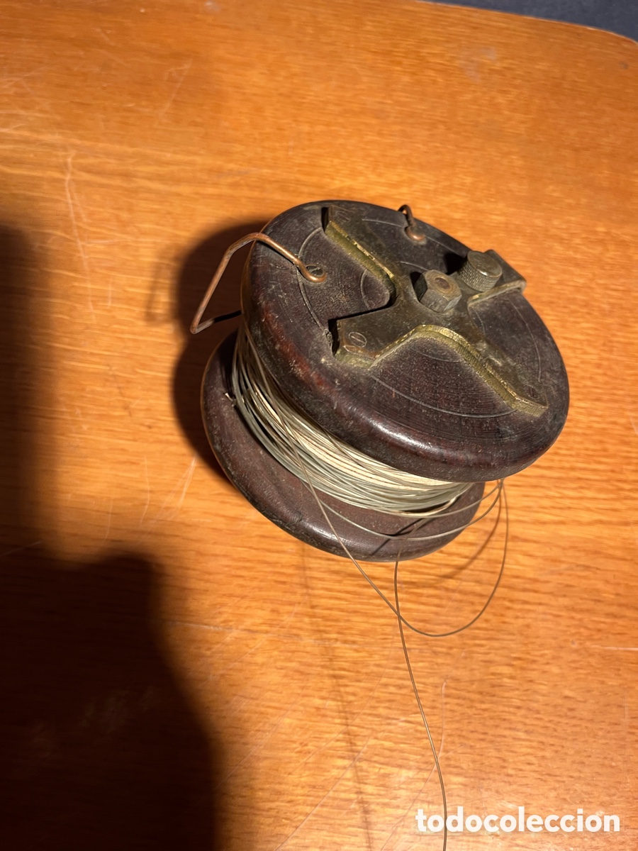 Coleccionismo deportivo: CARRETE PESCA ANTIGUO MADERA - Foto 7