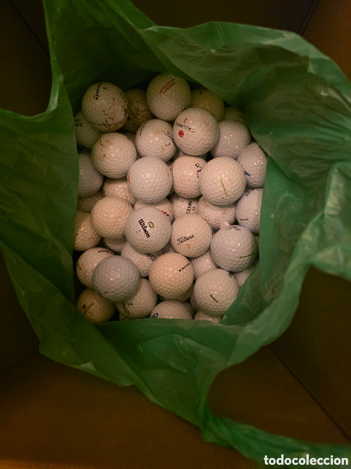 Coleccionismo deportivo: Bolsa llena de pelotas de golf - Foto 2