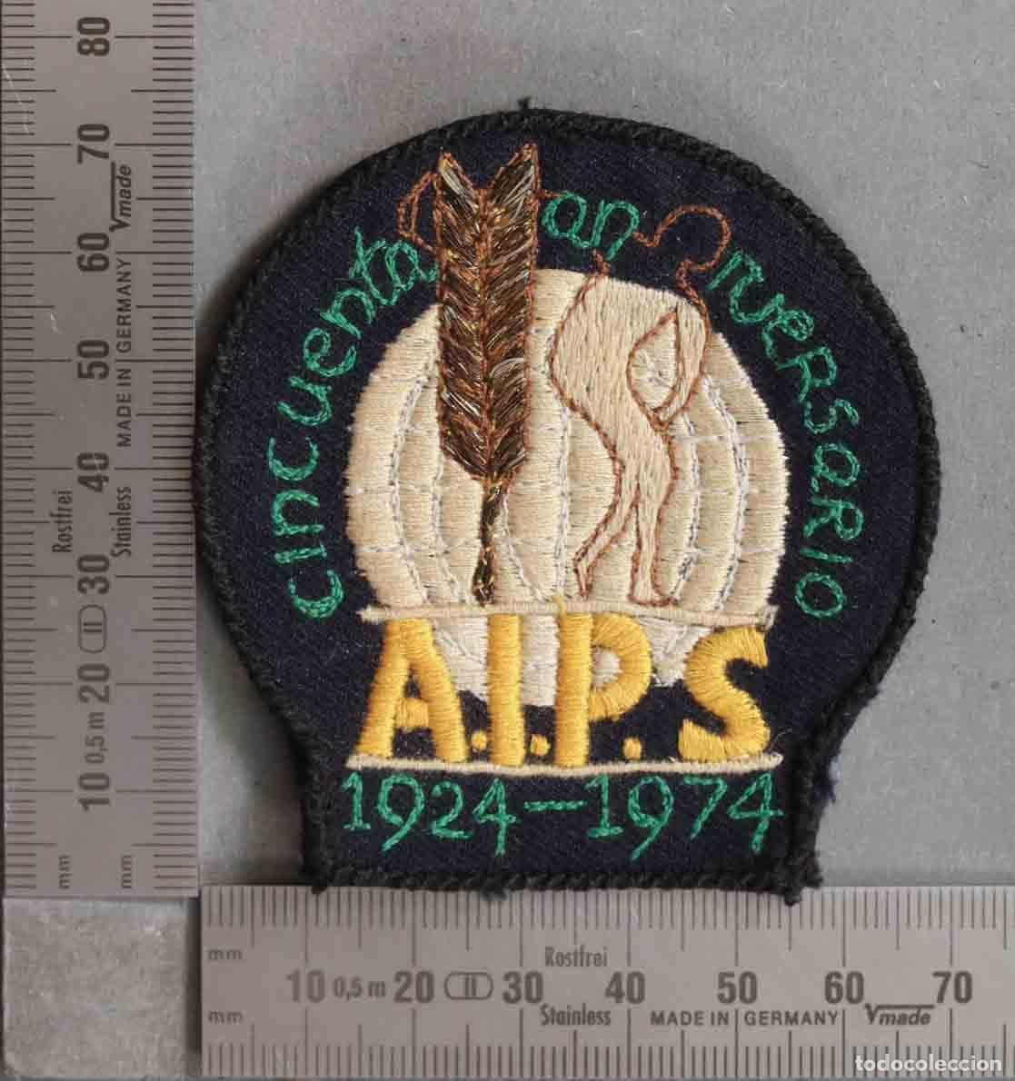 Coleccionismo deportivo: PARCHE. AIPS. 1924-1974 - Foto 1