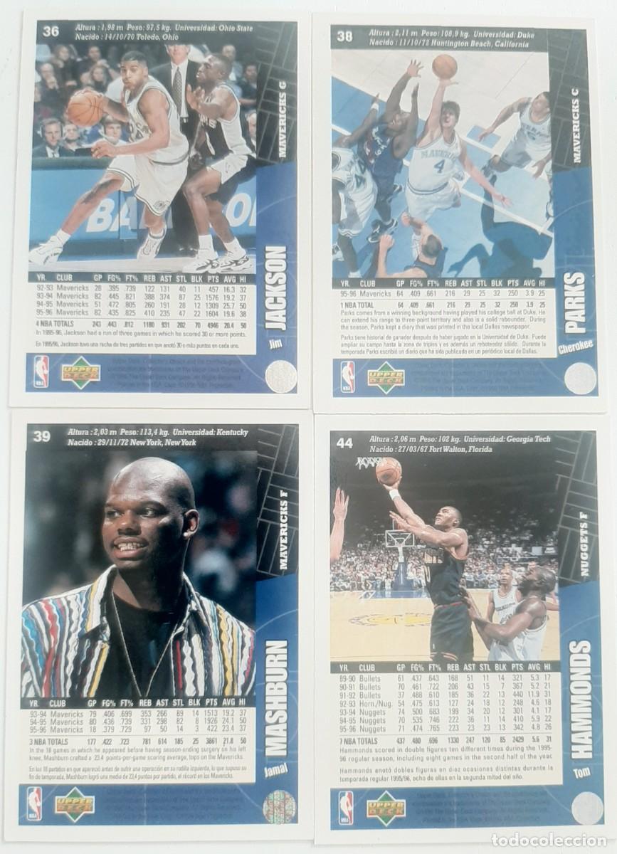 Coleccionismo deportivo: NBA UPPER DECK 4 CARDS 36,38,39,44 1995-96 - Foto 2
