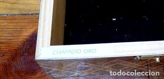 Coleccionismo deportivo: antiguo taco de billar en caja de taracea - Foto 9
