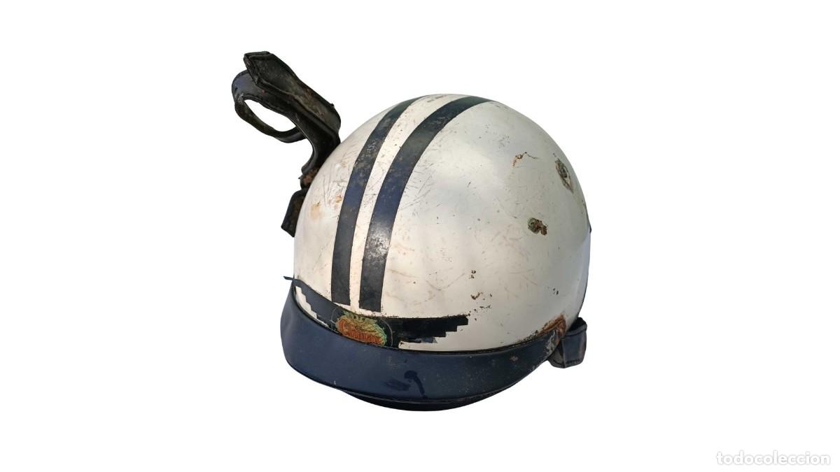 Sammelleidenschaft Sport: ❤️ Casco Vintage para Moto Climax Aguila con Dos Cabezas - Una Pieza &Uacute;nica de los A&ntilde;os 60