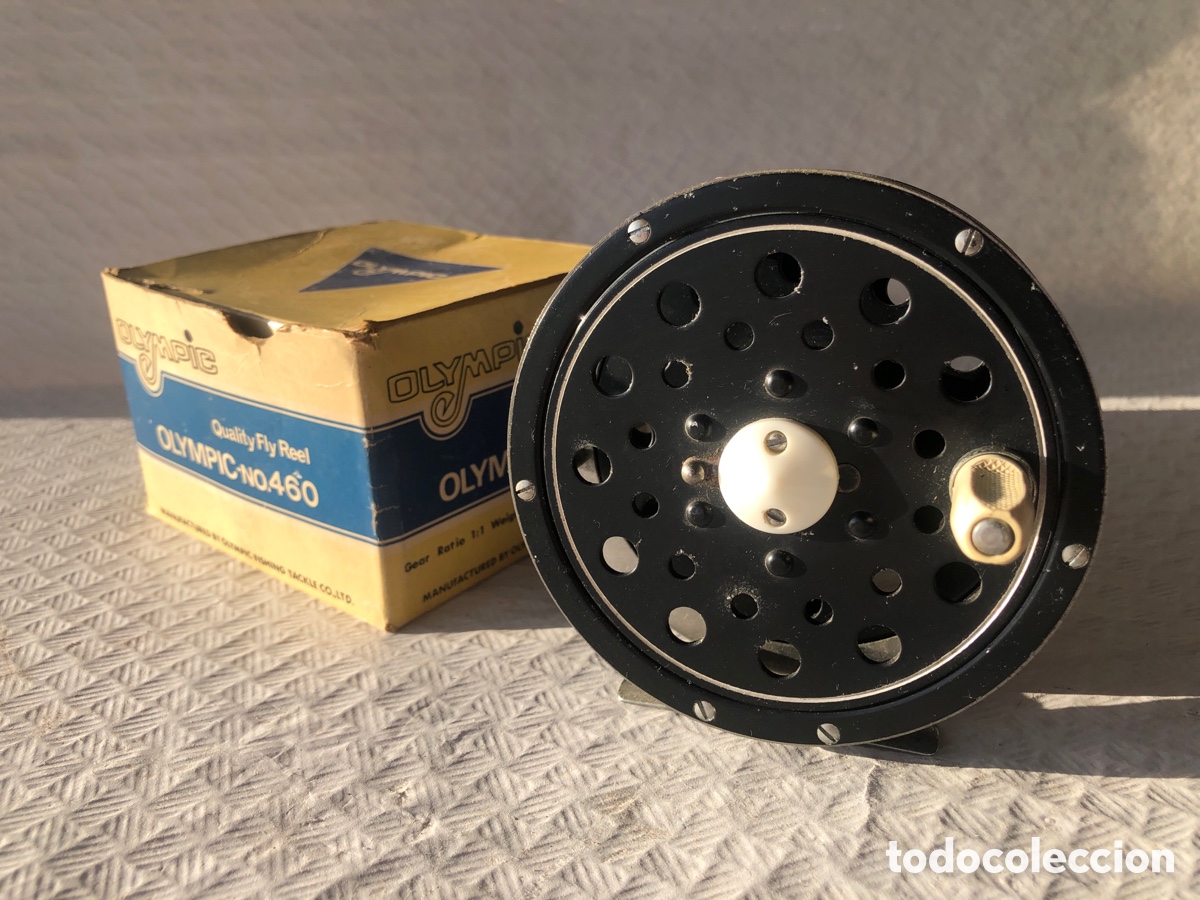 Coleccionismo deportivo: Antiguo carrete pesca mosca OLYMPIC 460