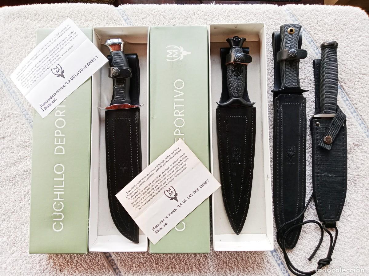 Coleccionismo deportivo: 4 Cuchillos deportivos MM y Aitor