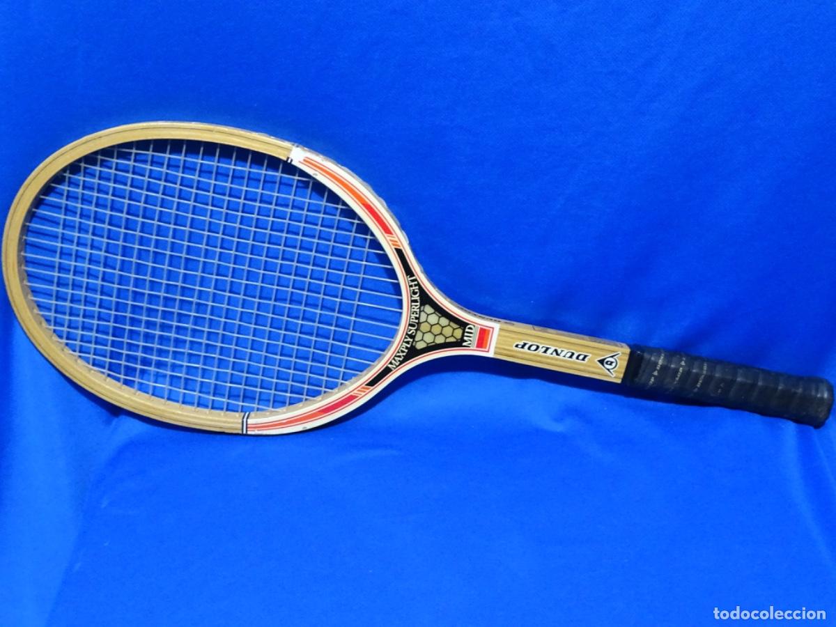 Coleccionismo deportivo: ANTIGUA RAQUETA EN MADERA DUNLOP MAXPLY SUPERLIGHT MID.