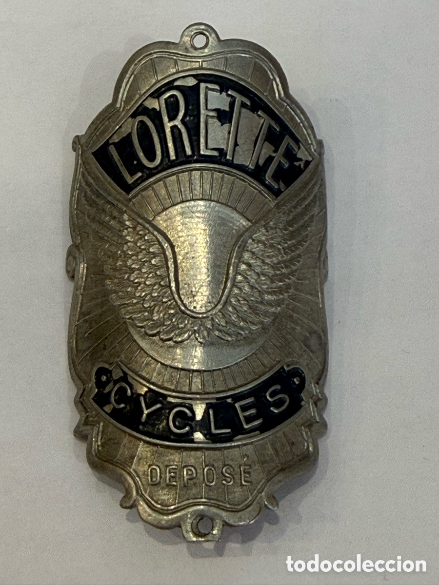 Coleccionismo deportivo: PLACA CHAPA ANAGRAMA CYCLES LORETTE. BICICLETA
