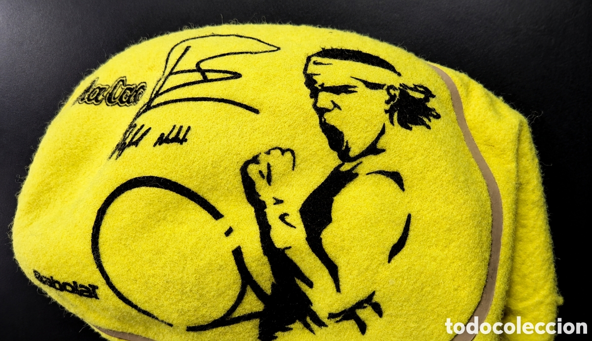 Coleccionismo deportivo: Rafa Nadal x Cola Cao pelota tenis gigante homenaje EXPO Zaragoza 2008