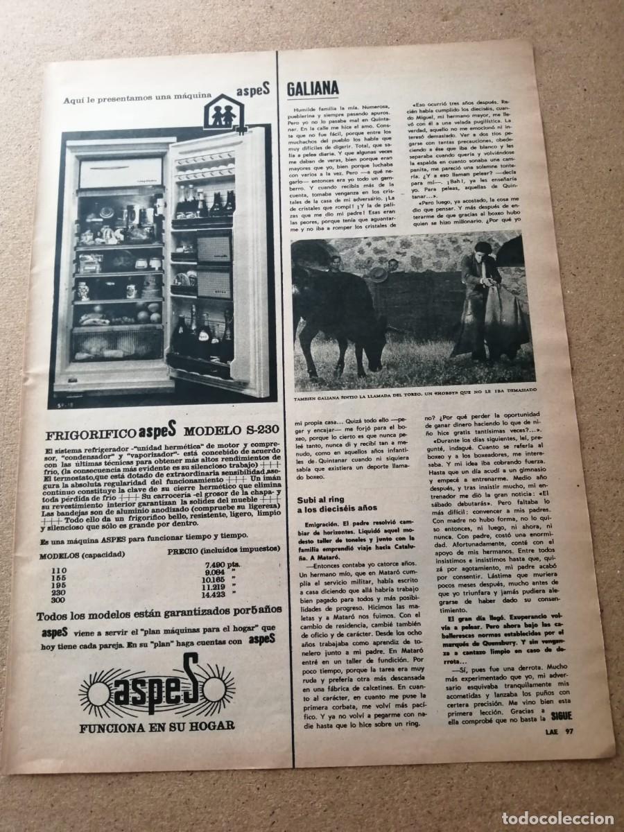 Coleccionismo deportivo: REPORTAJE. GALIANA, MI VIDA EN EL RING - Foto 2