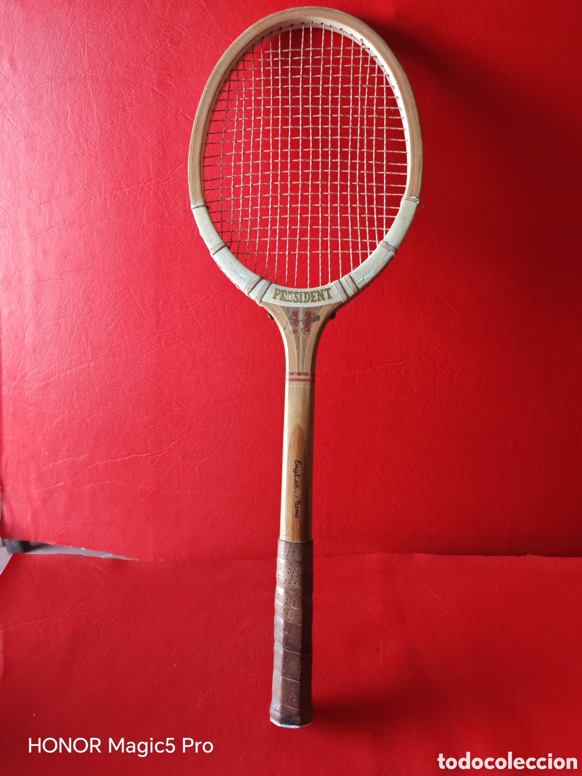 Coleccionismo deportivo: Raqueta, PRSIDENT, PAKISTAN, cordaje original