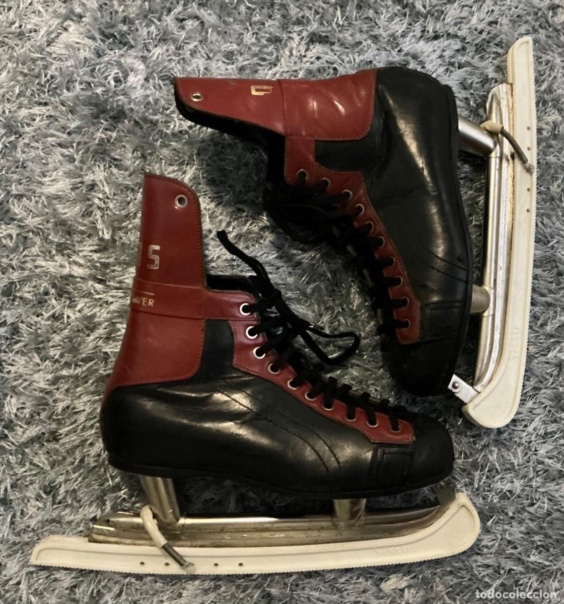 Colecionismo desportivo: Patines canadienses hielo vintage OURS Vancouver. Patins &agrave; glace