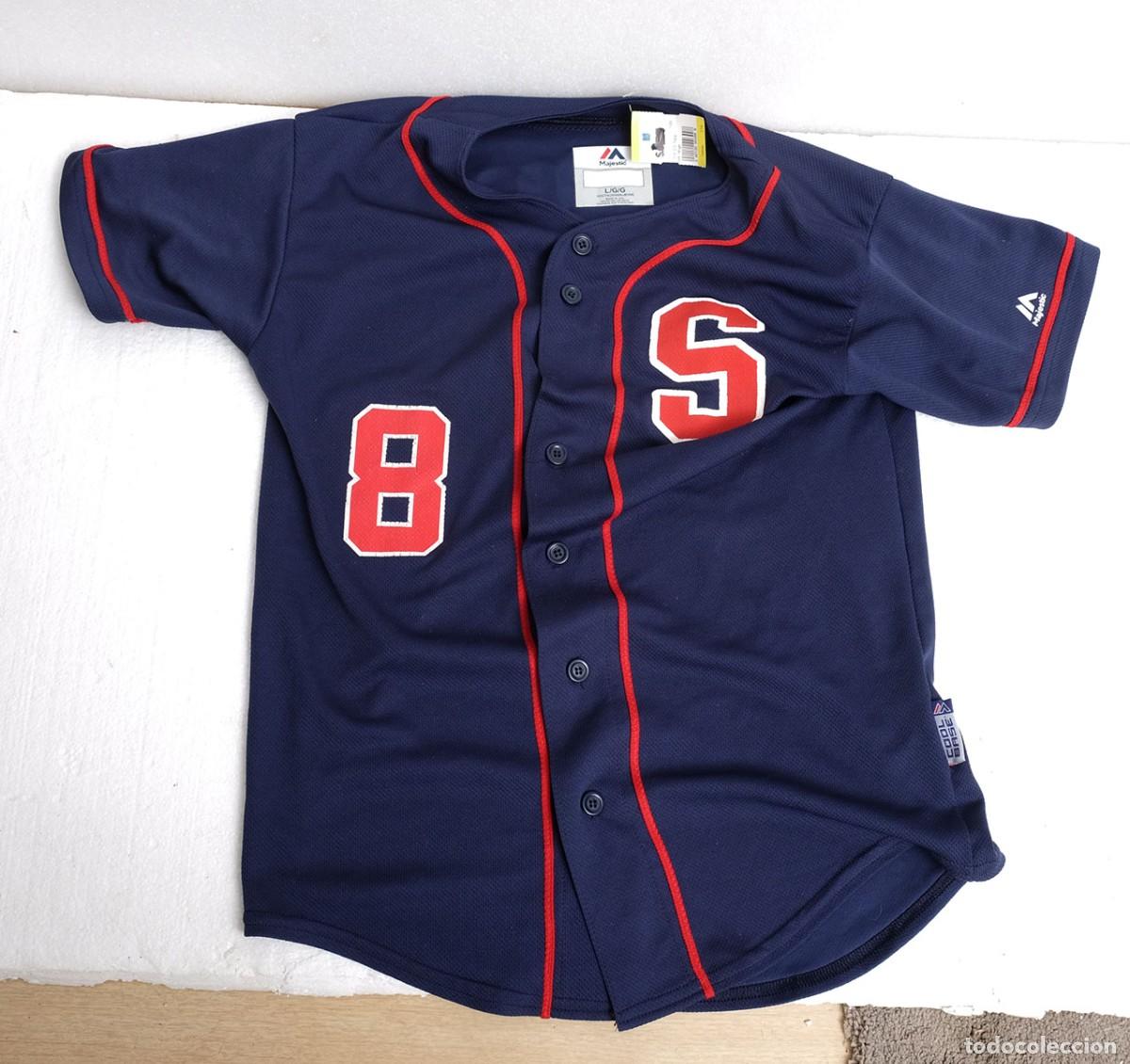 Colecionismo desportivo: Camisa b&eacute;isbol. Majestic Cool Base. SANDERS no 8