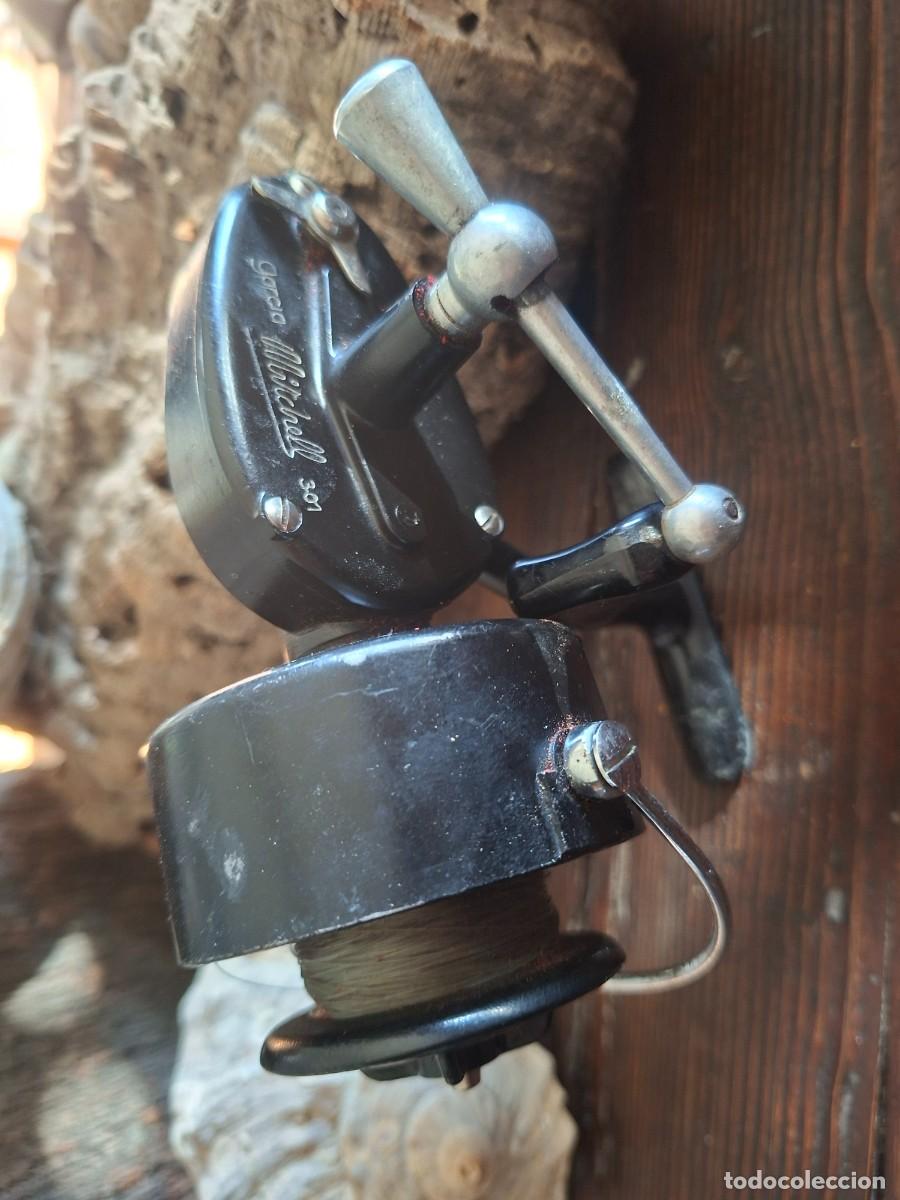 Coleccionismo deportivo: Carrete pesca vintage Mitchell 301 zurdo &ndash; cl&aacute;sico franc&eacute;s funcionando