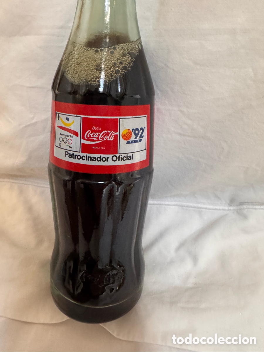 Coleccionismo deportivo: Tres botellas Coca Cola a&ntilde;o 92 - Foto 6