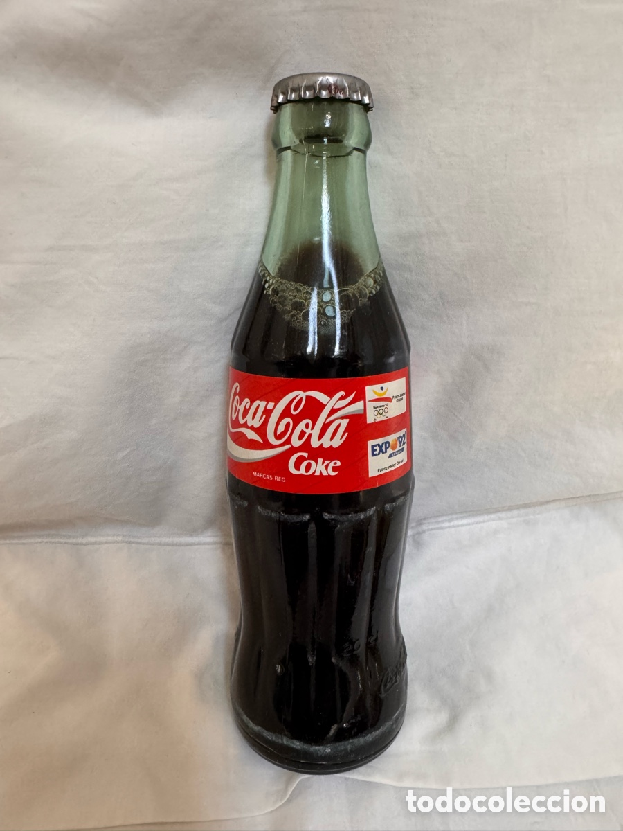 Coleccionismo deportivo: Tres botellas Coca Cola a&ntilde;o 92 - Foto 9