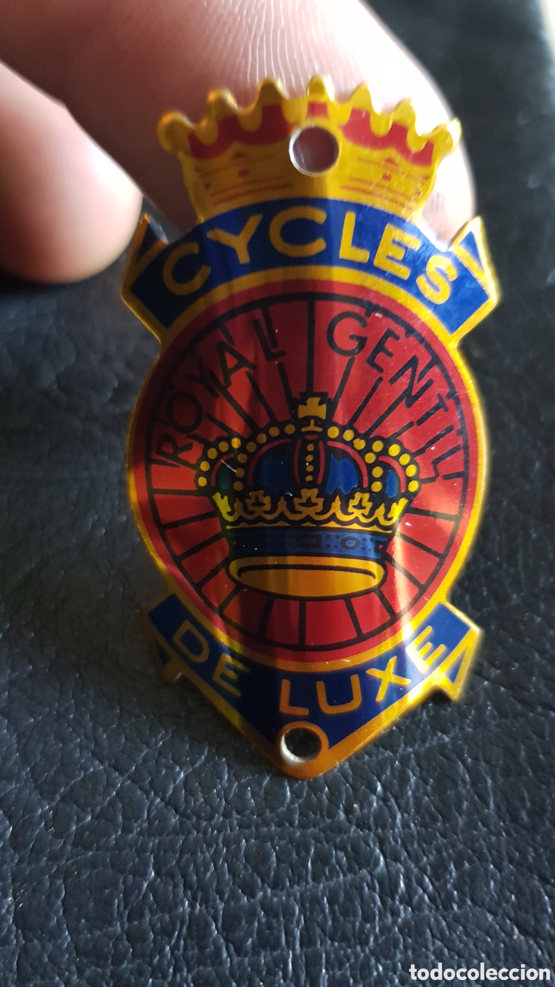 Coleccionismo deportivo: Placa de bicicleta antigua