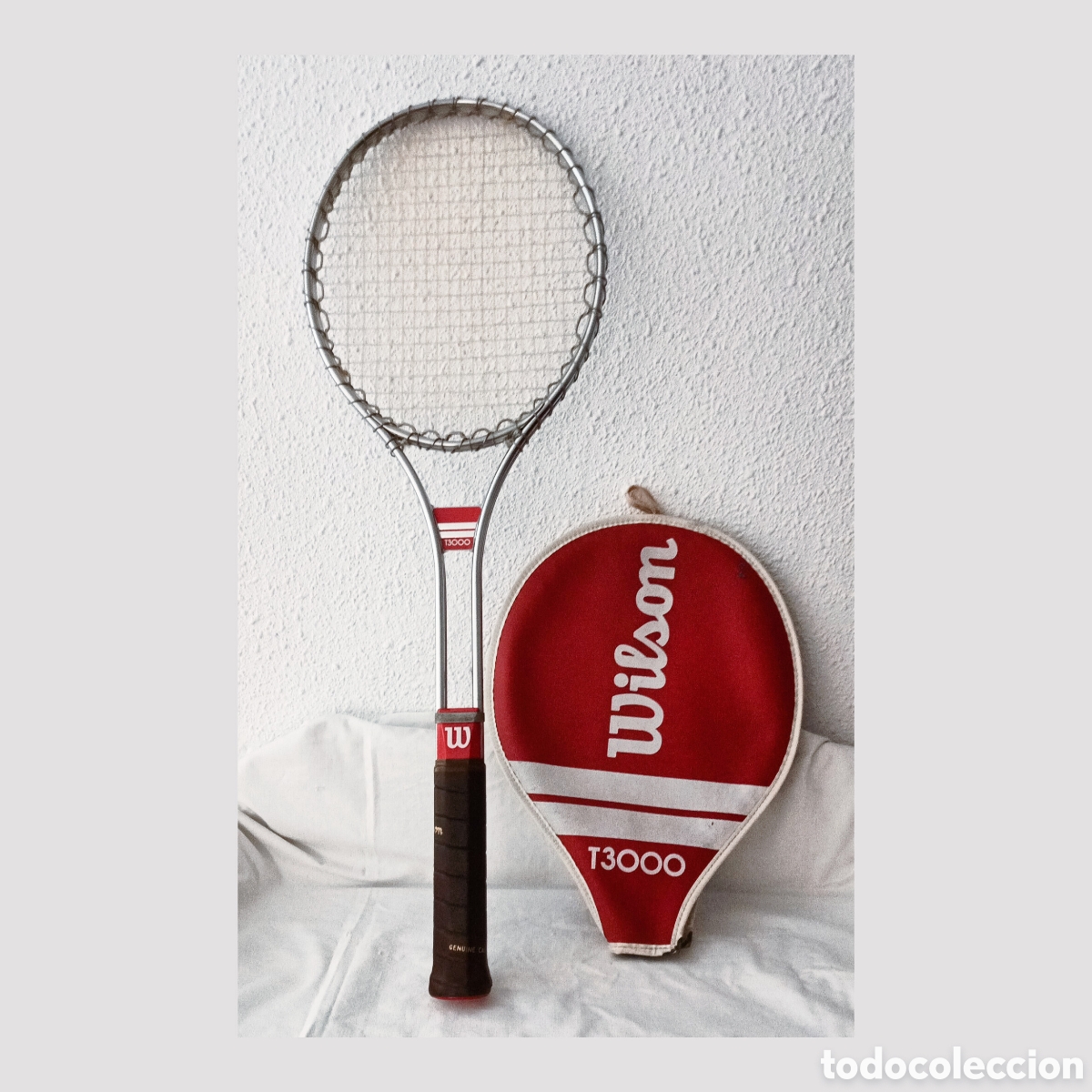 Coleccionismo deportivo: Raqueta Acero WILSON T3000 Vintage A&ntilde;os 70/80 - CON FUNDA Original - Grip 4 5/8