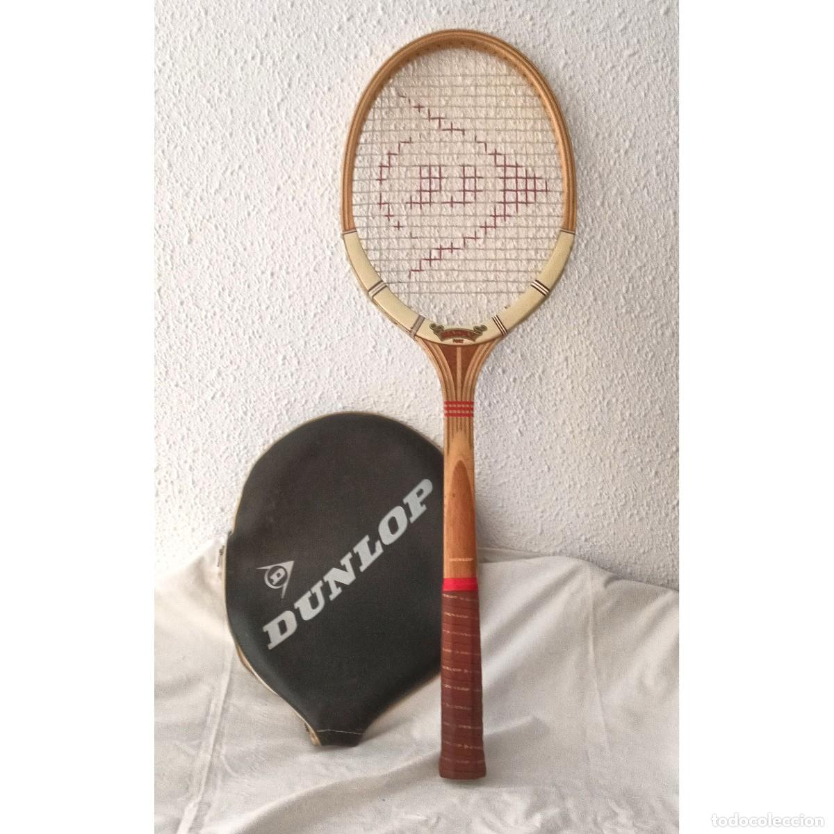 Coleccionismo deportivo: Raqueta Madera DUNLOP MAXPLY FORT LIGHT 5 - Made in England - A&ntilde;os 70 + Funda