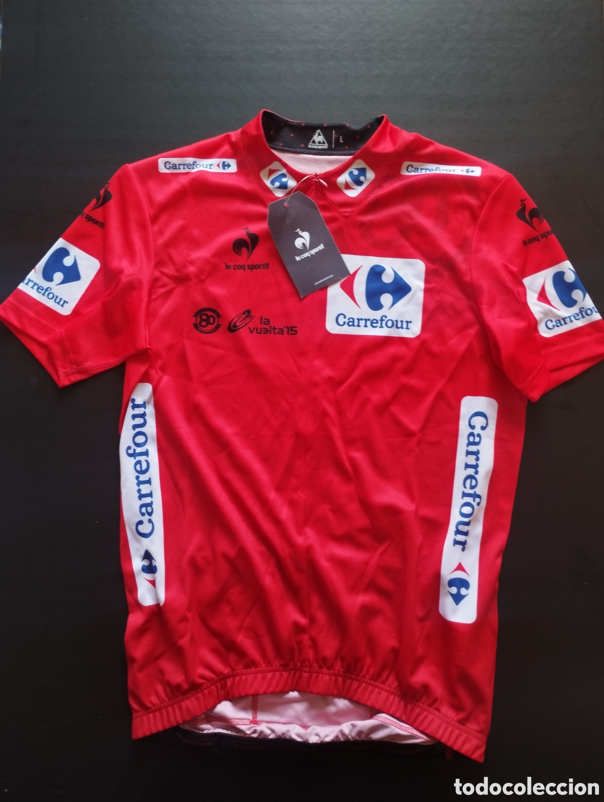 Coleccionismo deportivo: Maillot nuevo con etiqueta original Le Coq Sportif 80 La vuelta '15 Talla L