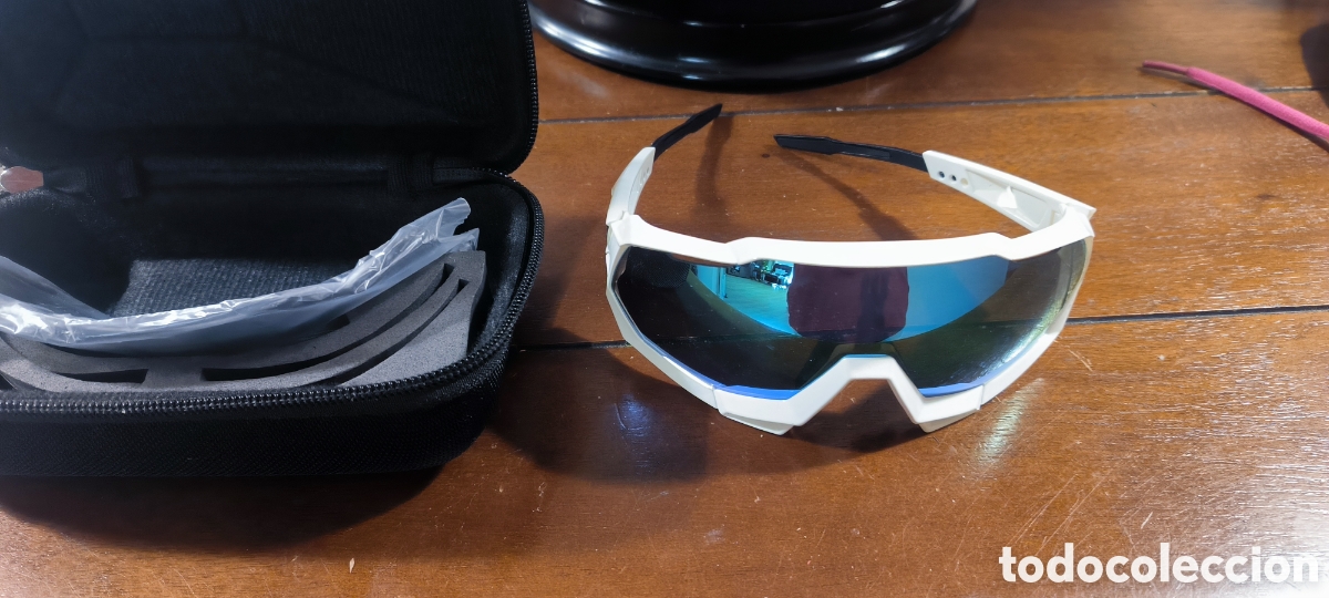 Coleccionismo deportivo: Gafas marca 100% modelo Speedtrap Matte white Hiper blue multilayer mirror lens