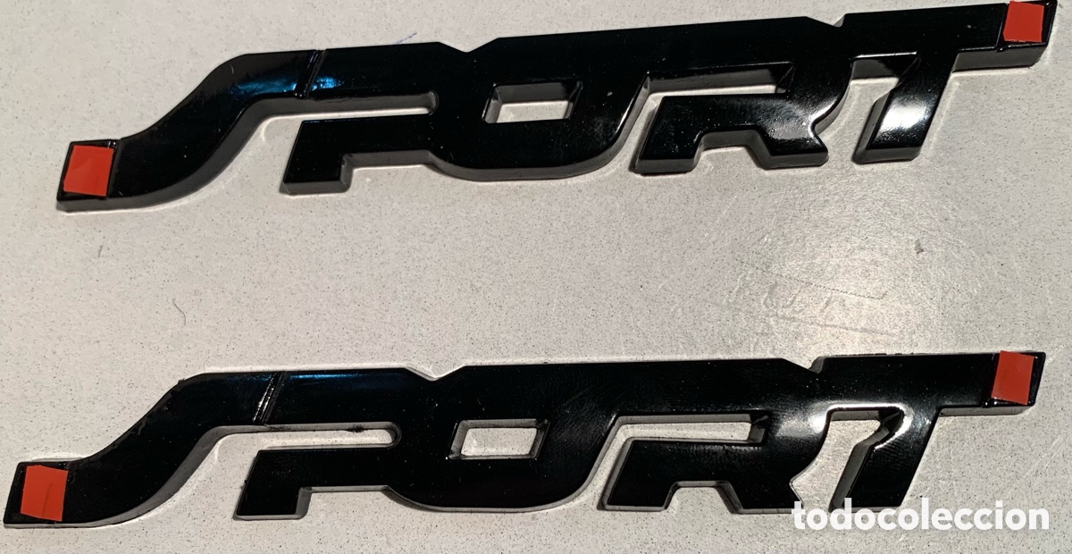 Coleccionismo deportivo: 2 Placas Metal Laterales o Parte Trasera Coche SPORT
