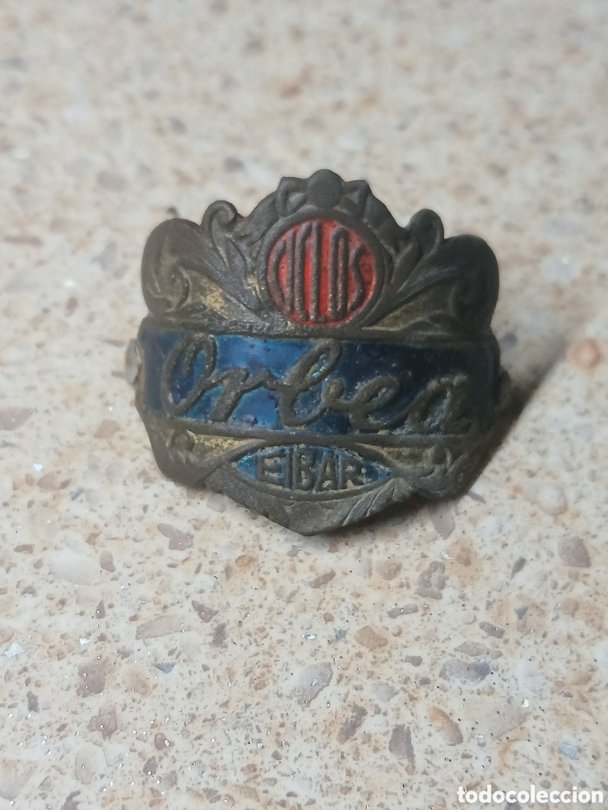 Coleccionismo deportivo: INSIGNIA DE BICICLETA ORBEA EIBAR, CHAPA DE FRONTAL.