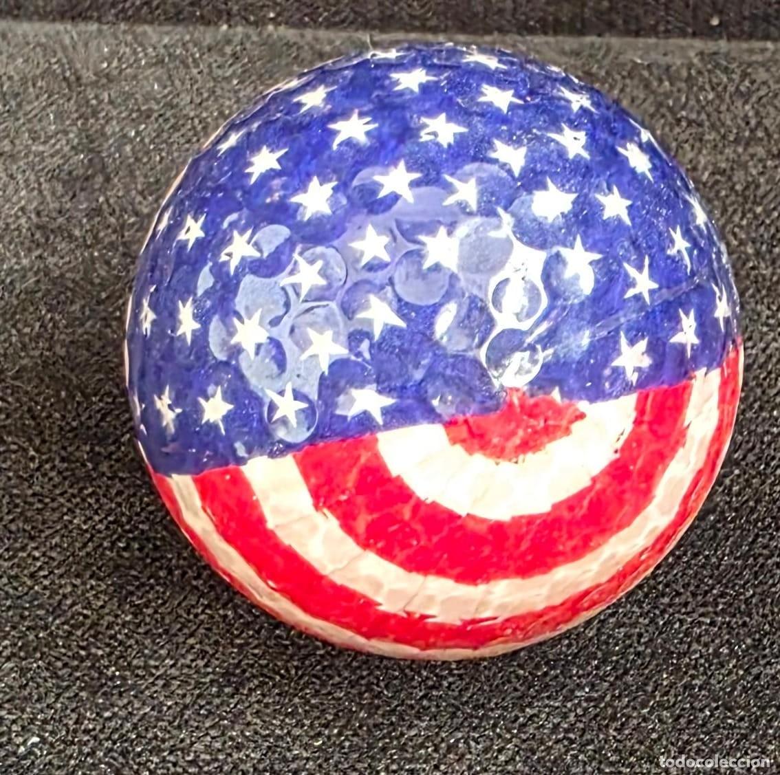 Coleccionismo deportivo: Bola de Golf Decorativa Bandera de Estados Unidos &ndash; Dise&ntilde;o Patri&oacute;tico USA Coleccionable