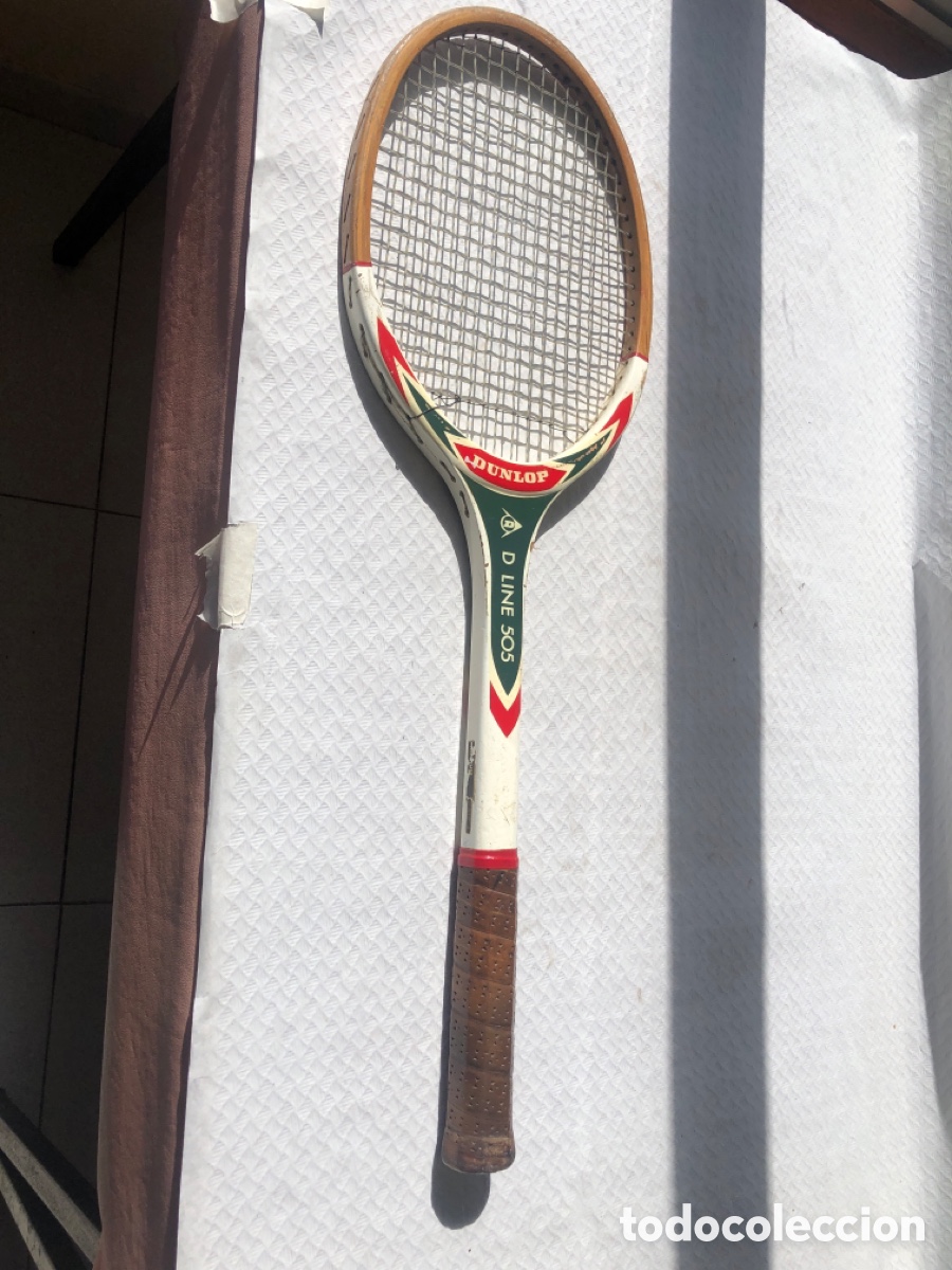 Coleccionismo deportivo: Antigua raqueta tenis de madera DUNLOP D LINE 505
