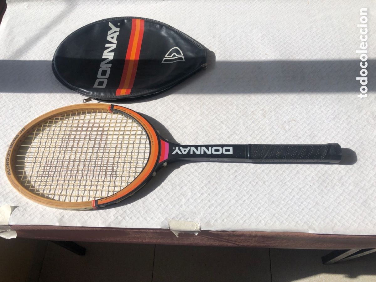 Coleccionismo deportivo: Antigua raqueta tenis de madera DONNAY BJON BORG JUNIOR