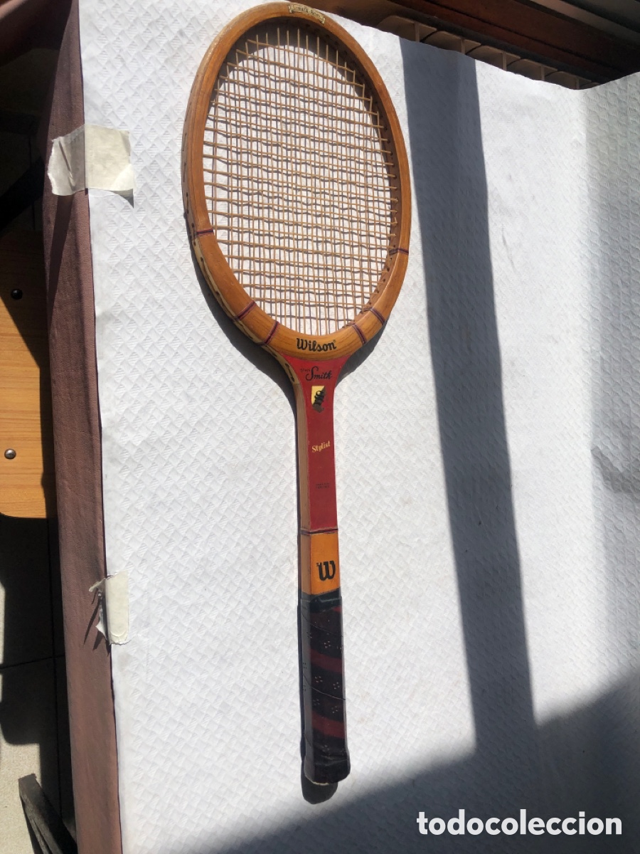 Coleccionismo deportivo: Antigua raqueta tenis de madera WILSON STAN SMITH STYLIST