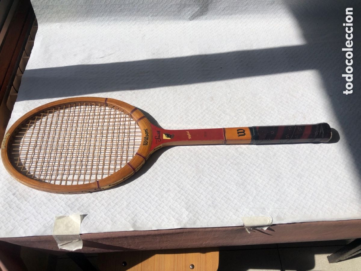 Coleccionismo deportivo: Antigua raqueta tenis de madera WILSON STAN SMITH STYLIST