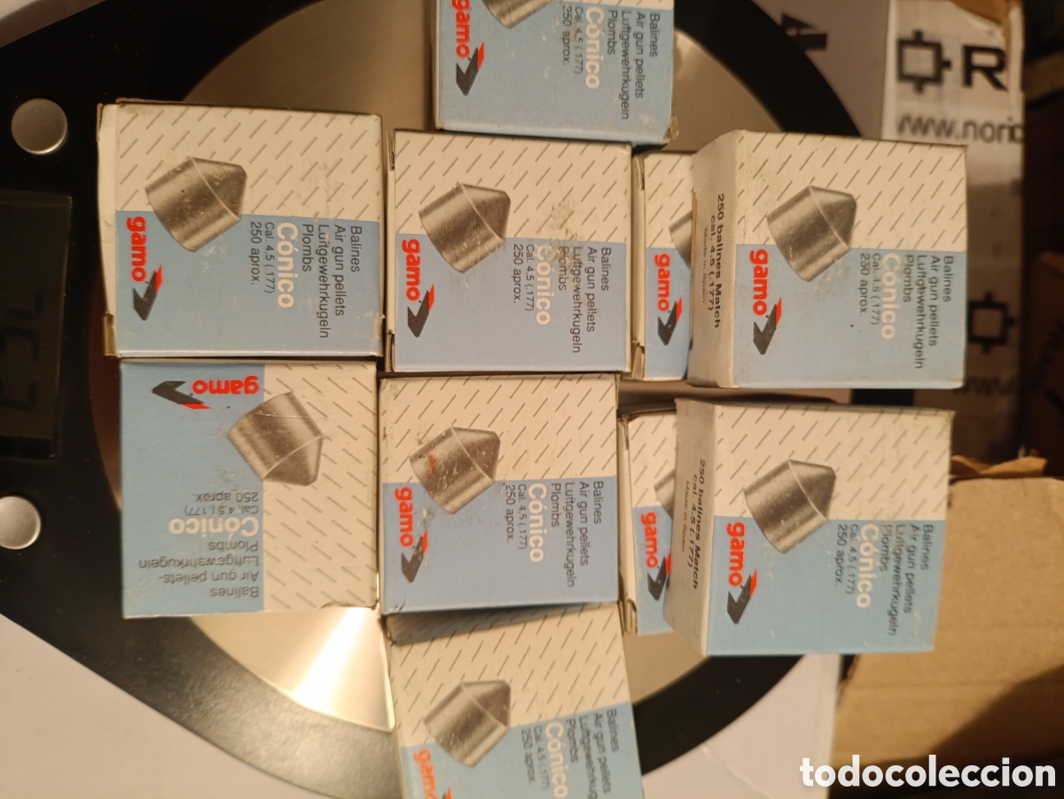 Coleccionismo deportivo: 10 cajas balines c&oacute;nicos Gamo