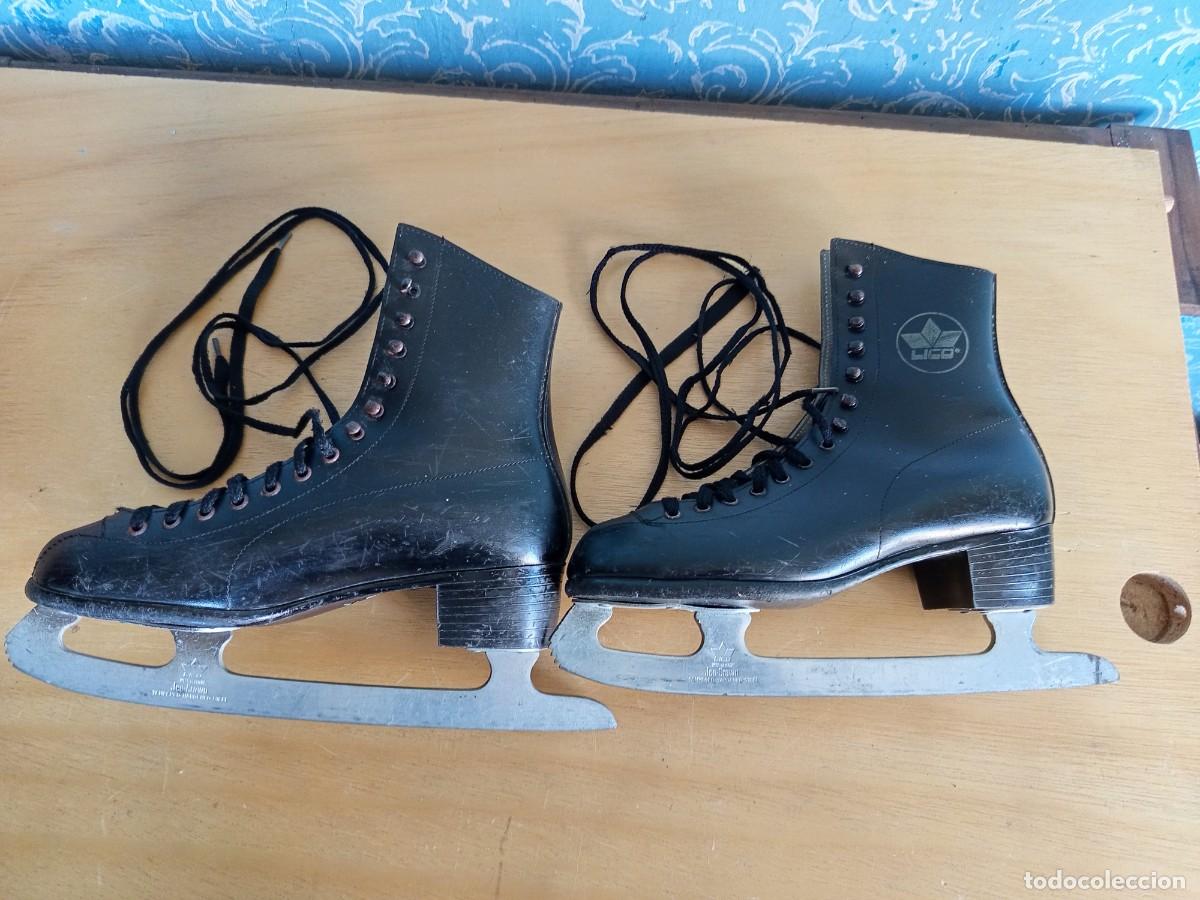 Coleccionismo deportivo: Patines de Hielo cuero.Marca Lico.Alemanes.Talla 36.vintage